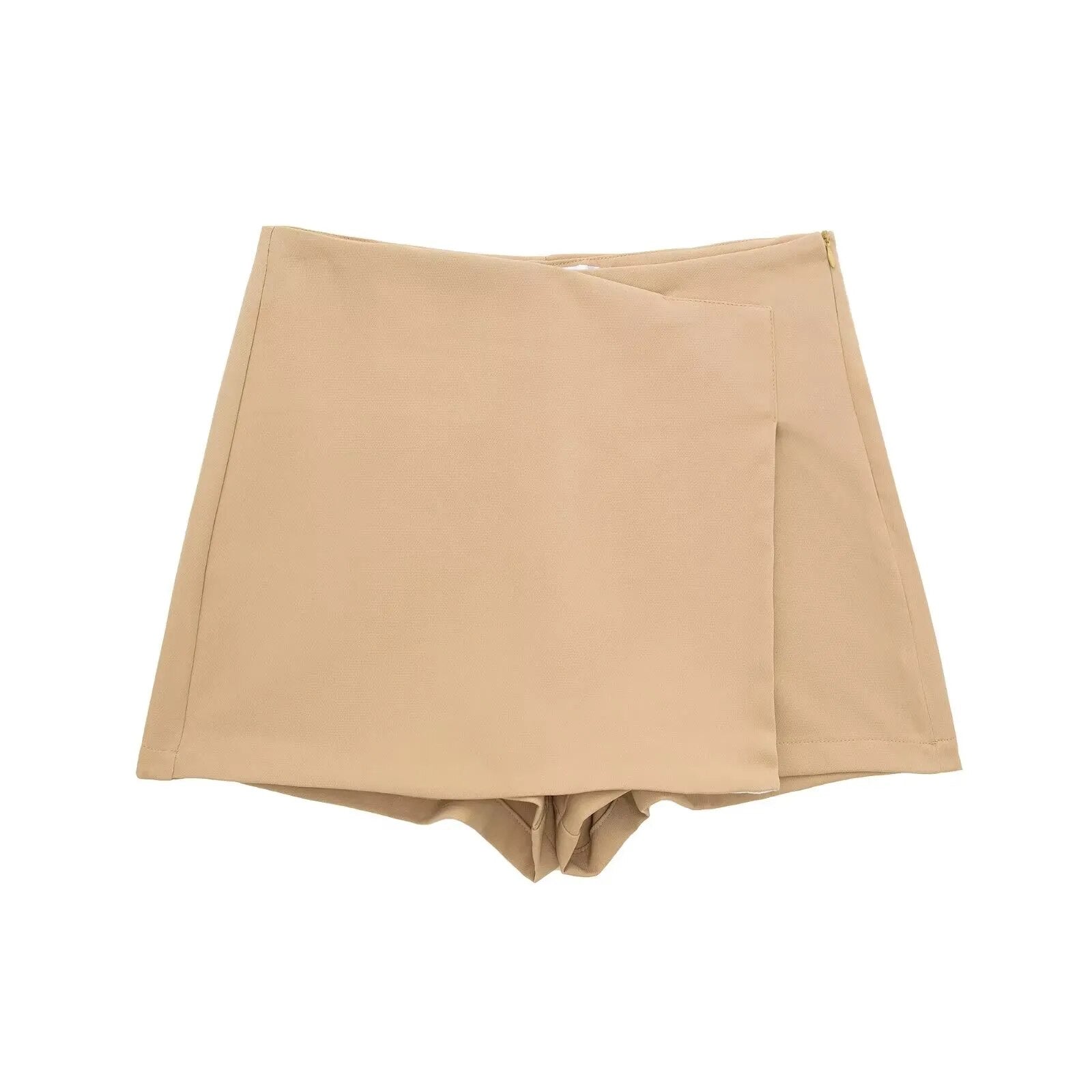 Solid High Waist Skort