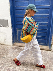 Colorful Striped Knitted Cardigan