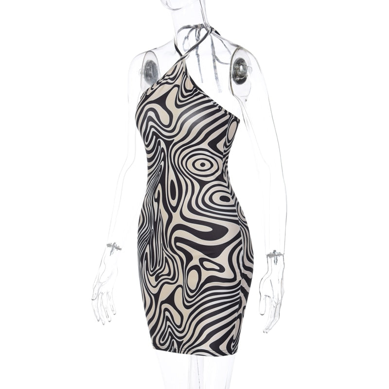 Black & White Bodycon Mini Dress