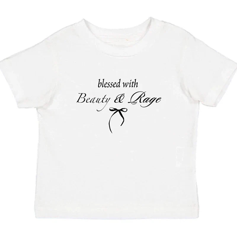 Beauty and Rage Text Graphic Top