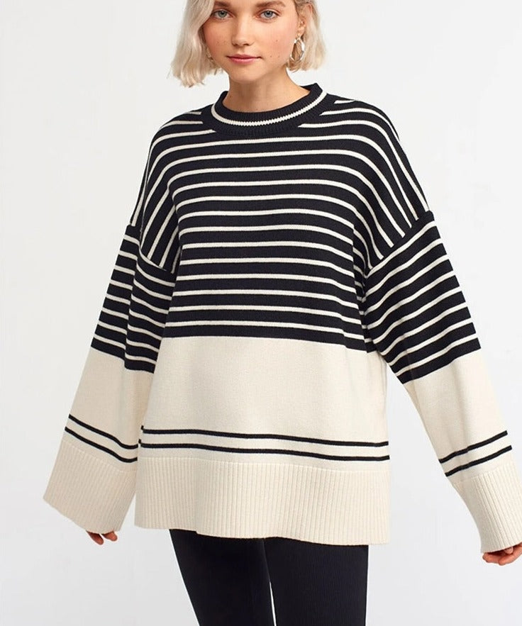 Stripe Lose Sweater