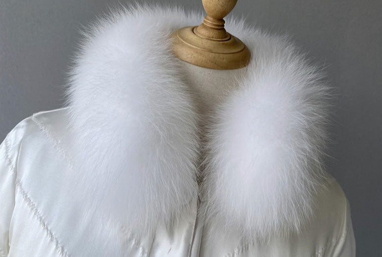 Reversible Real Fur Pattern Silk Lining Coats