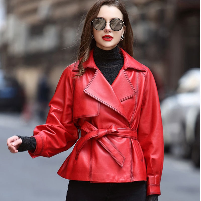 Genuine Leather Short Trench Coats