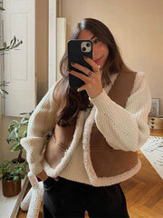 Brown Short Fur Vest