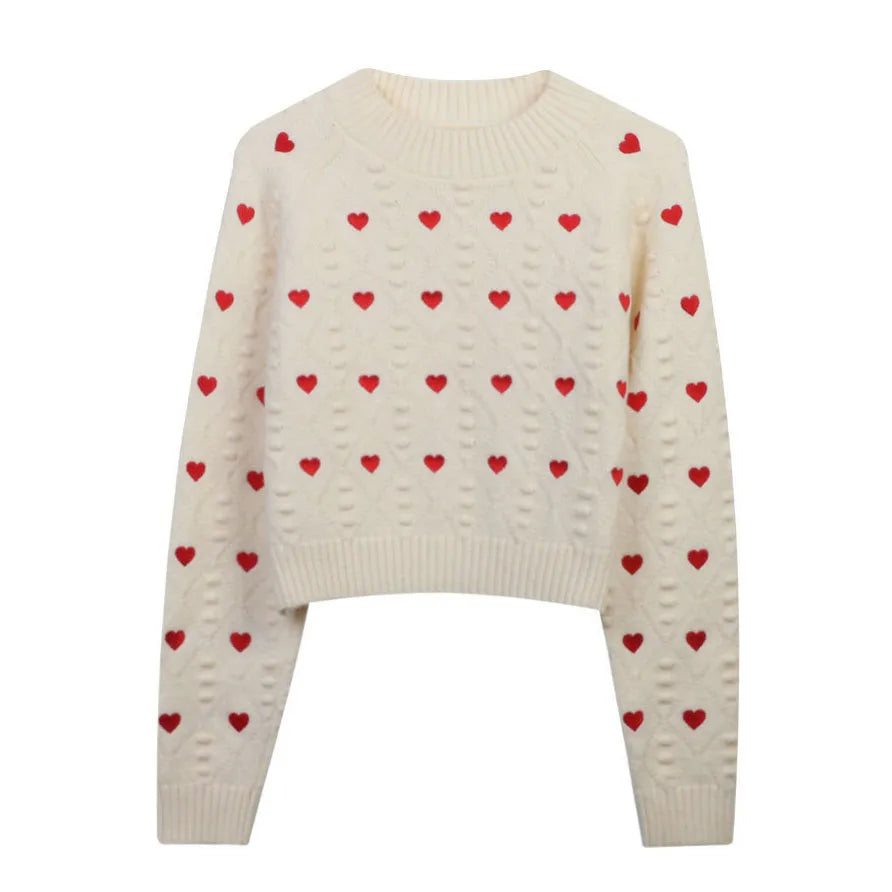 Heart Cabel Knit Sweater