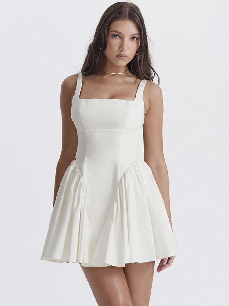 Backless Bow Mini Dress