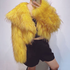 Knitted Real Fur Short Coats