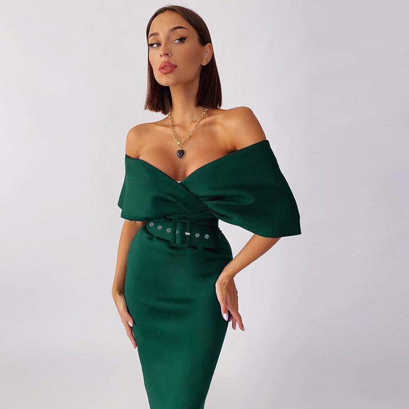 Off Shoulder Elegant Vintage Dress