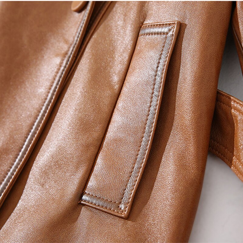 Genuine Leather Short Trench Coats