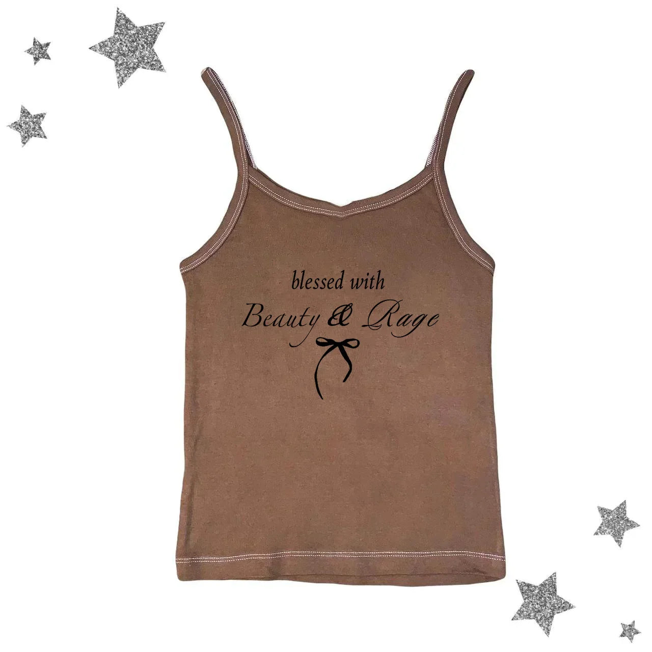 Beauty and Rage Text Graphic Top