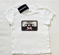 Audio Tape Print White Tee