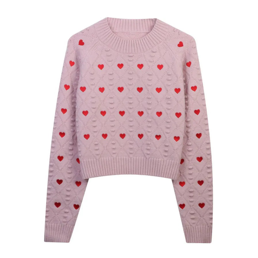 Heart Cabel Knit Sweater