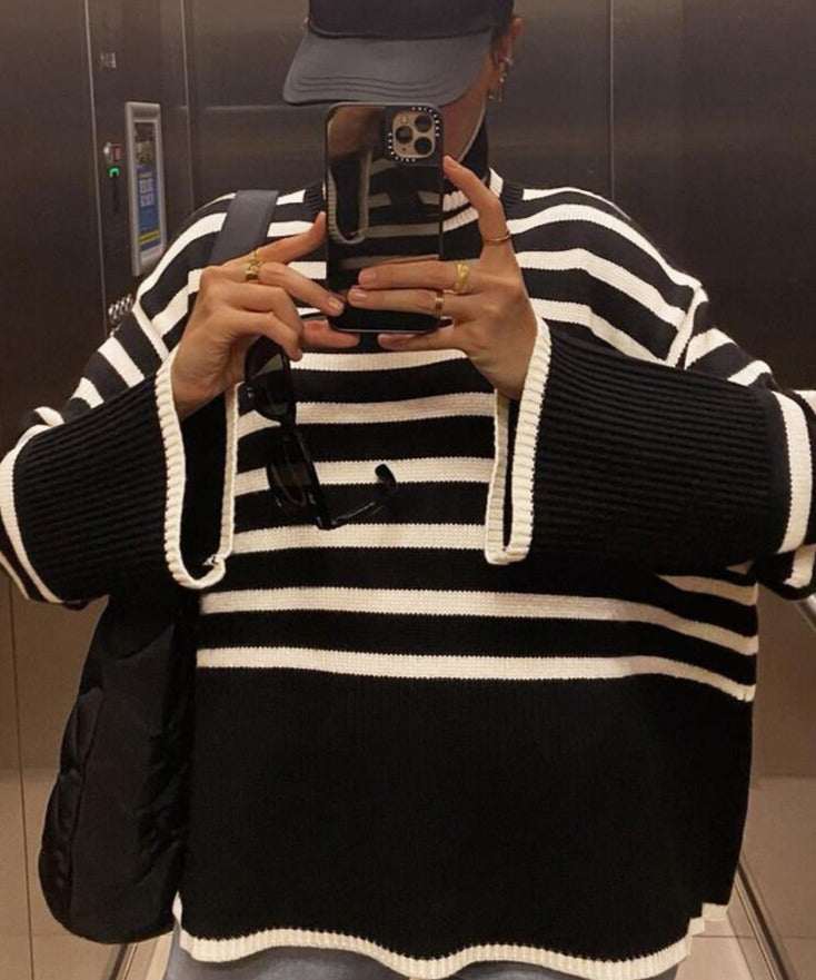 Stripe Lose Sweater