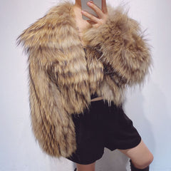 Knitted Real Fur Short Coats