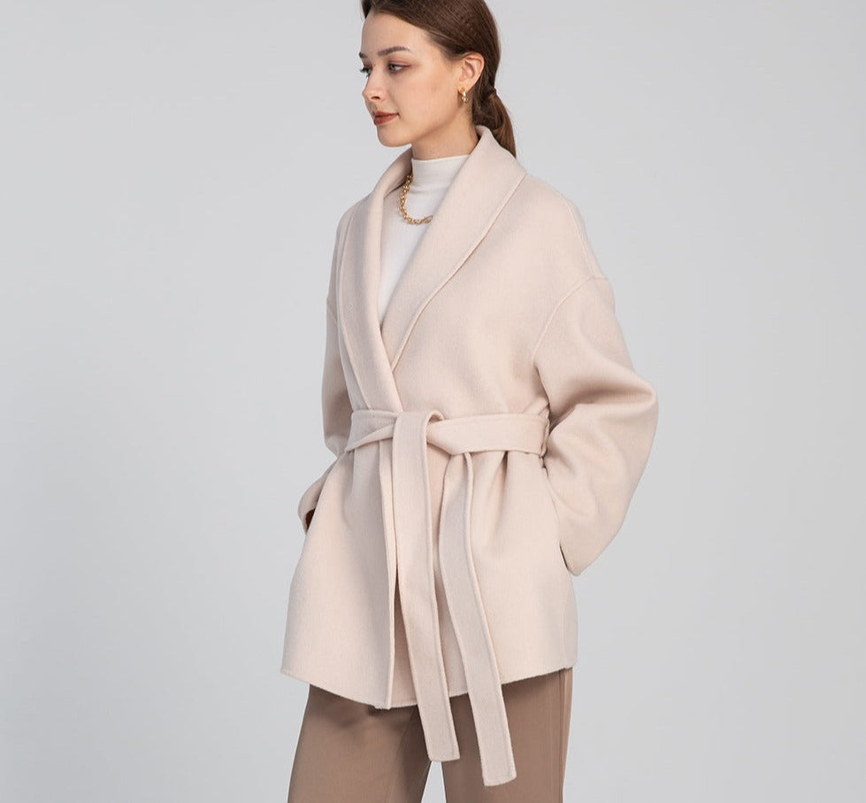 3 Styles In One Cashmere Wool Coats with Detachable Real Fur Vest