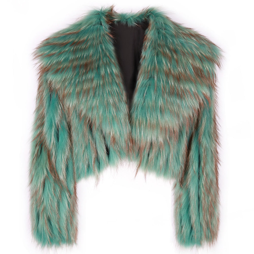 Knitted Real Fur Short Coats