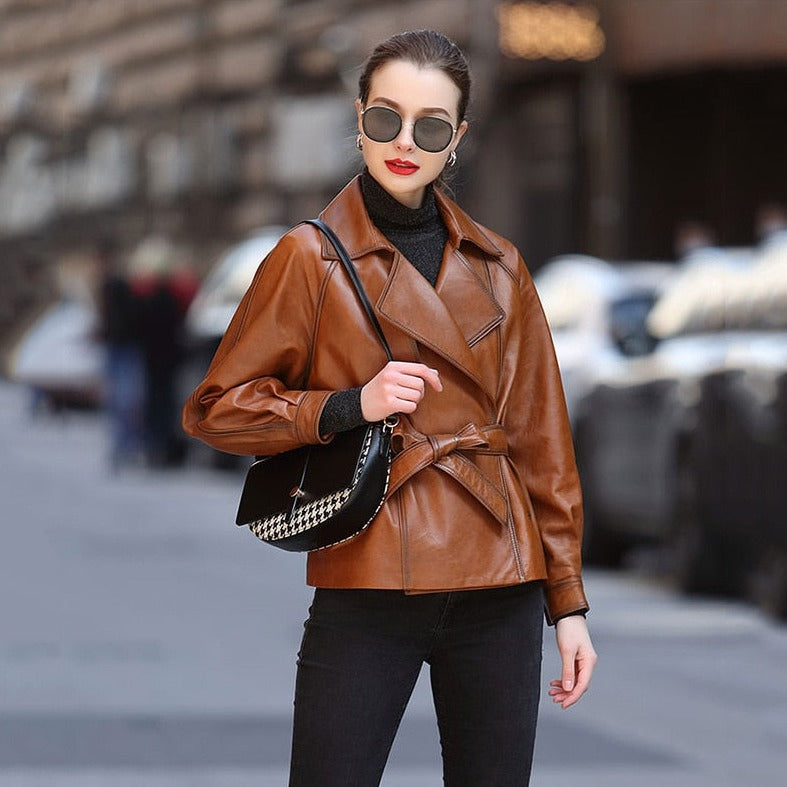 Genuine Leather Short Trench Coats