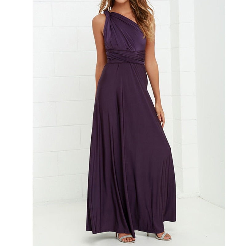 Multi-way Wrap Convertible Boho Maxi Dresses (Multi-Colors)