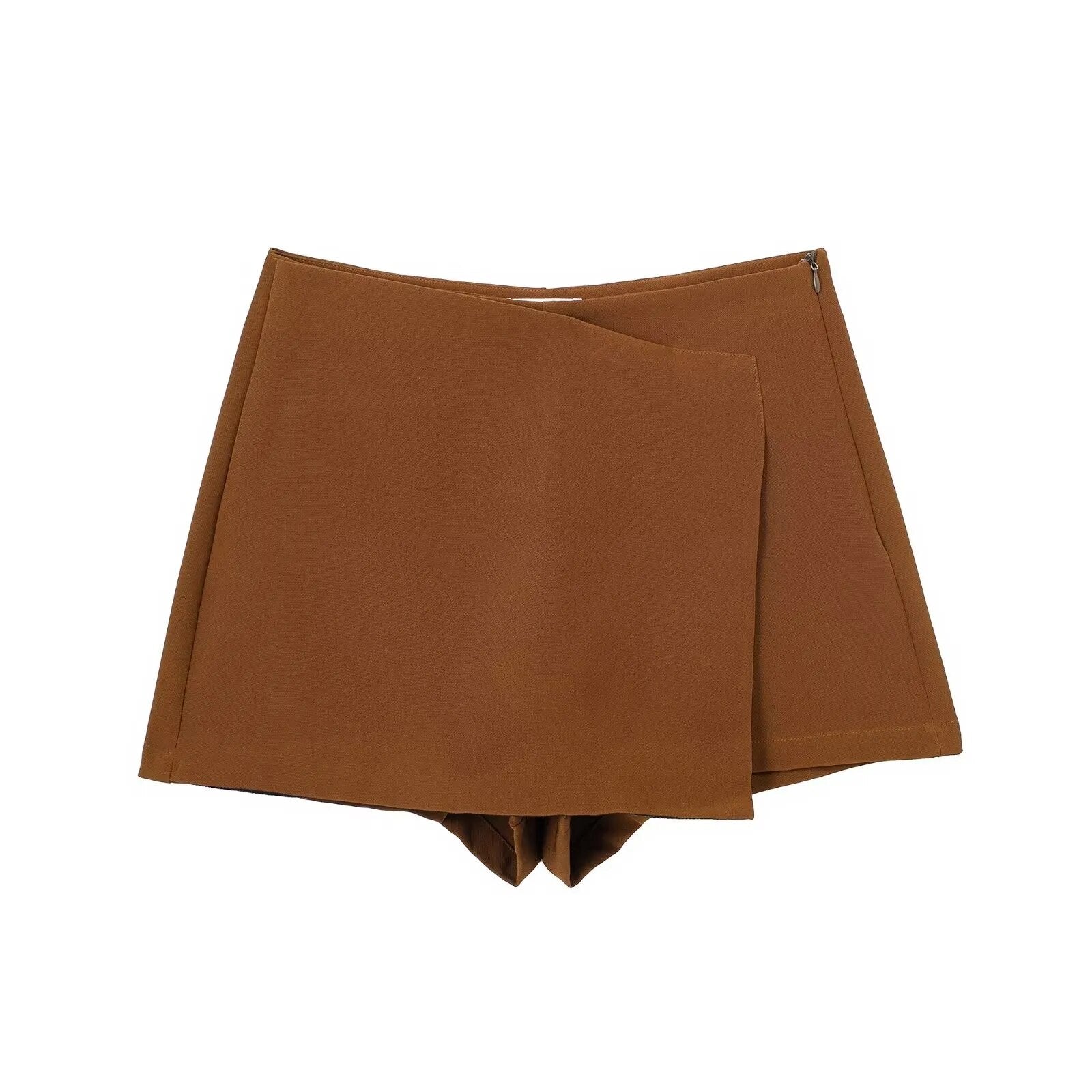 Solid High Waist Skort