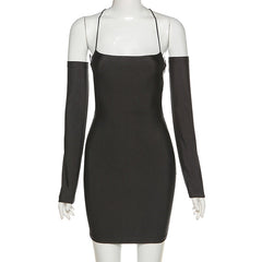 Black Bandage Backless Mini Dress