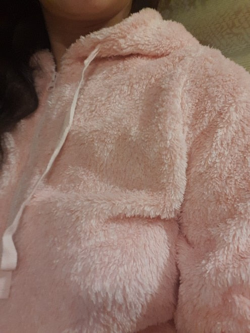 Fluffy Teddy Fleece Hoodie Onesie Sets