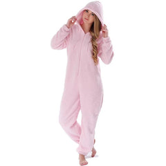 Fluffy Teddy Fleece Hoodie Onesie Sets