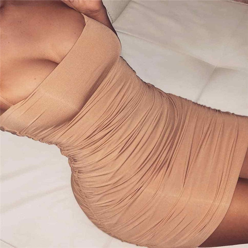 Silk Sleeveless Pullover Bodycon Mini Dress