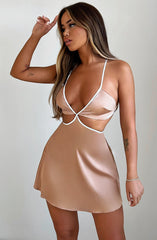 Akira Mini Dress - Mocha