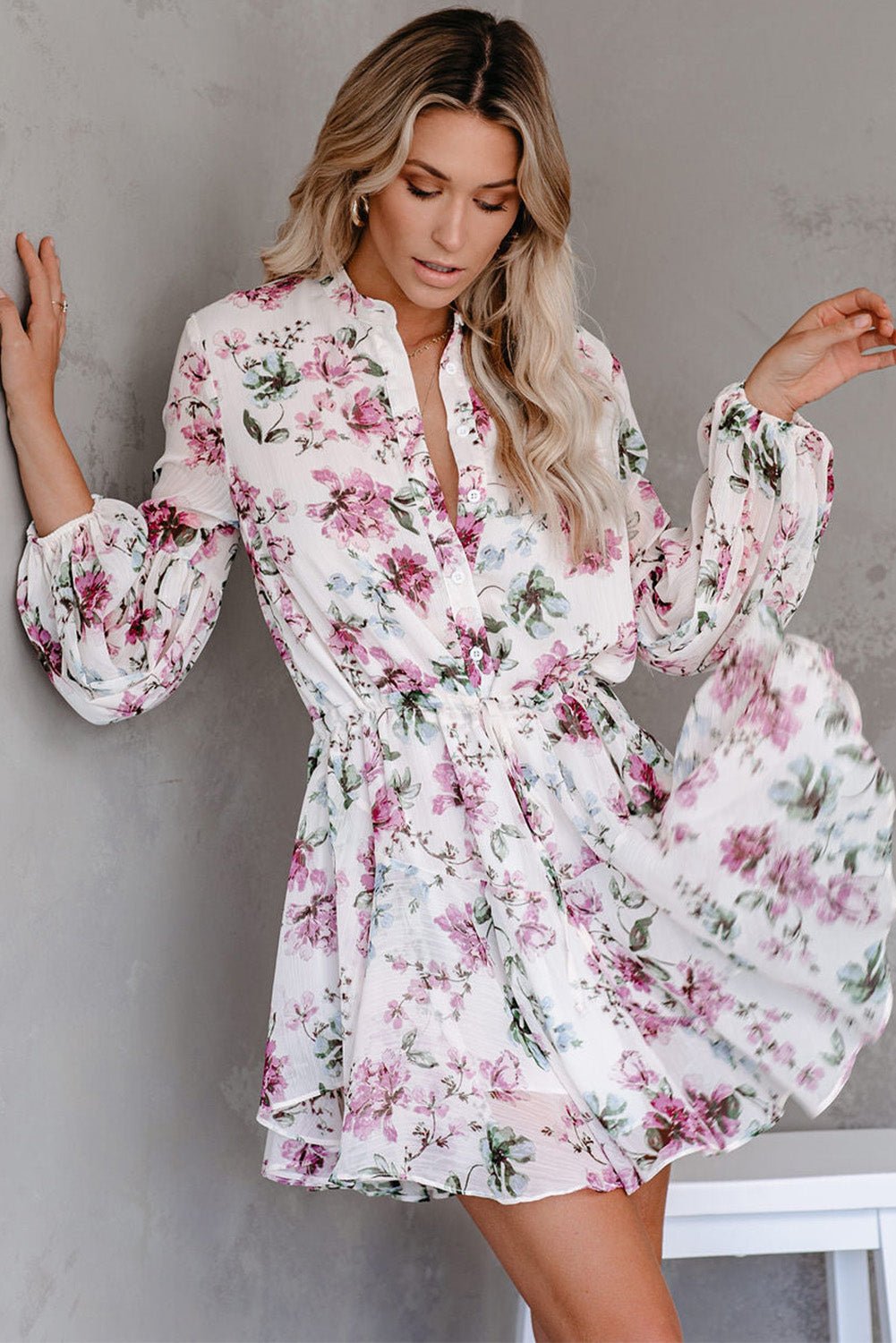 Vintage Floral Flowy Dress