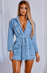 Charlize Shirt Dress -  Light Denim