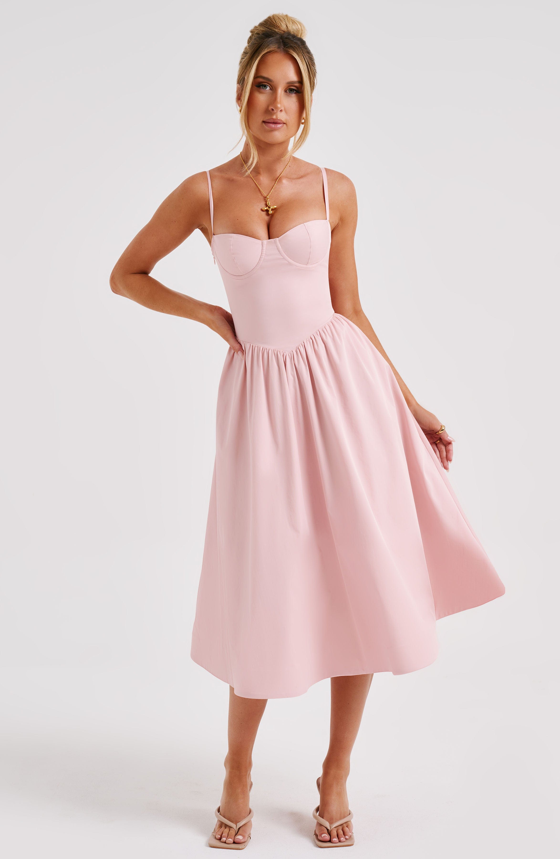 Daisey Midi Dress - Blush