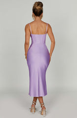 Farrah Midi Dress - Purple