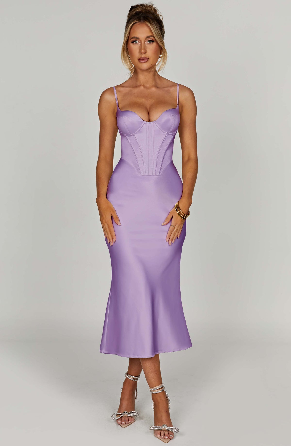 Farrah Midi Dress - Purple