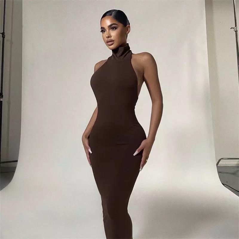 Backless Halter Bodycon Dress