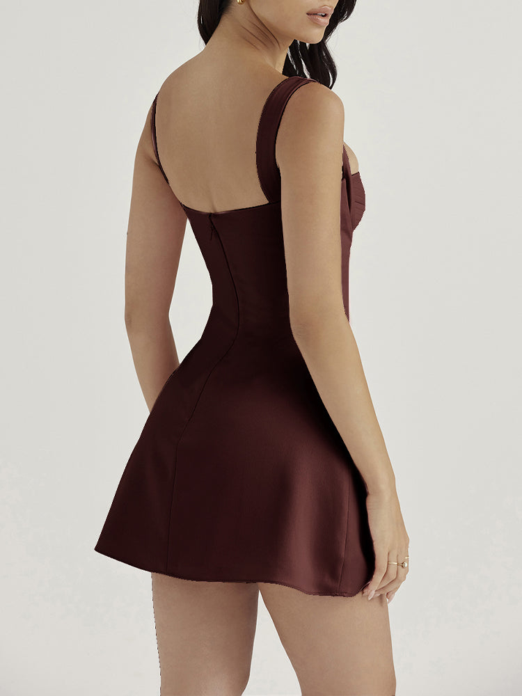 Square Neck A-line Charmaine Mini Dress