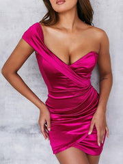 Satin Wrap Dress