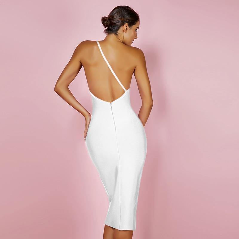 One Shoulder Backless Dress