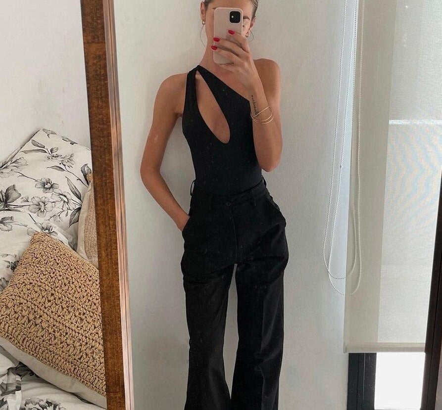 One Shoulder Strap Bodysuit