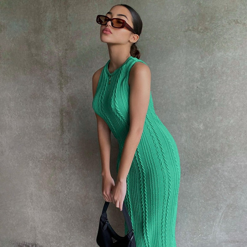 Cable Knit Tank Maxi Dress