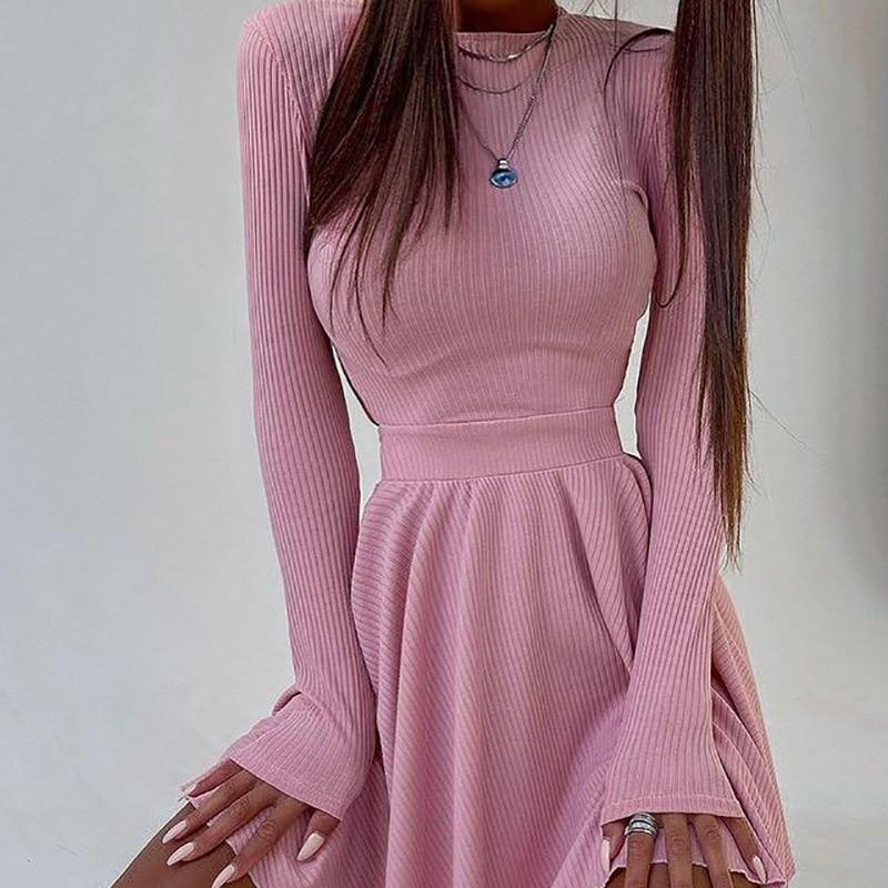 Knitted Pleated Dress