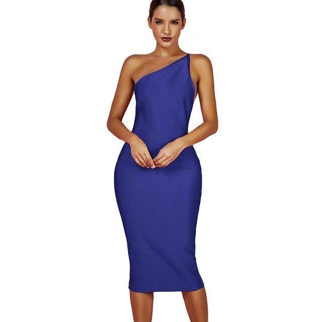 One Shoulder Backless Dress